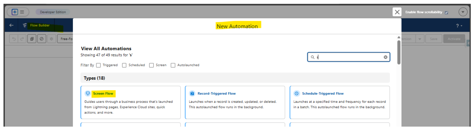 Kanban Board Component in Flow - Screen Flow